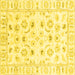 Square Machine Washable Oriental Yellow Traditional Rug, wshabs2958yw