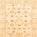 Square Oriental Orange Traditional Rug, abs2958org