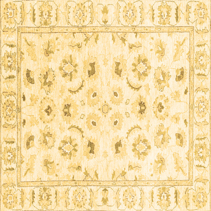 Square Machine Washable Oriental Brown Traditional Rug, wshabs2958brn