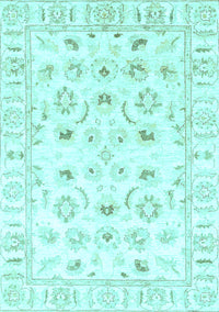 Oriental Light Blue Traditional Rug, abs2958lblu