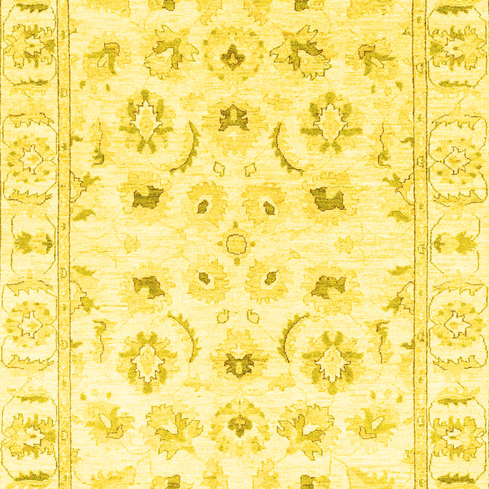 Machine Washable Oriental Yellow Traditional Rug, wshabs2958yw