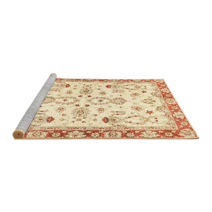 Sideview of Machine Washable Abstract Orange Rug, wshabs2959