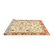 Sideview of Machine Washable Abstract Orange Rug, wshabs2959