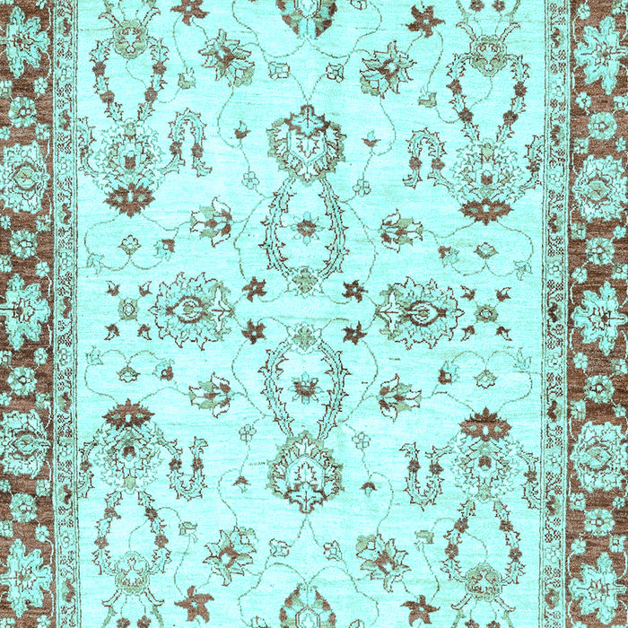 Machine Washable Oriental Light Blue Traditional Rug, wshabs2959lblu