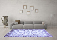 Machine Washable Oriental Blue Traditional Rug, wshabs2959blu