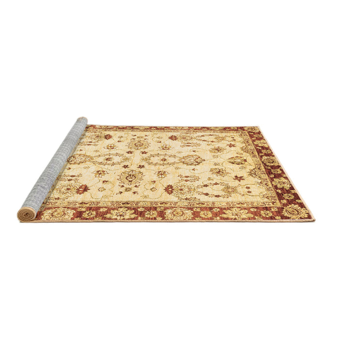 Sideview of Machine Washable Oriental Brown Traditional Rug, wshabs2959brn