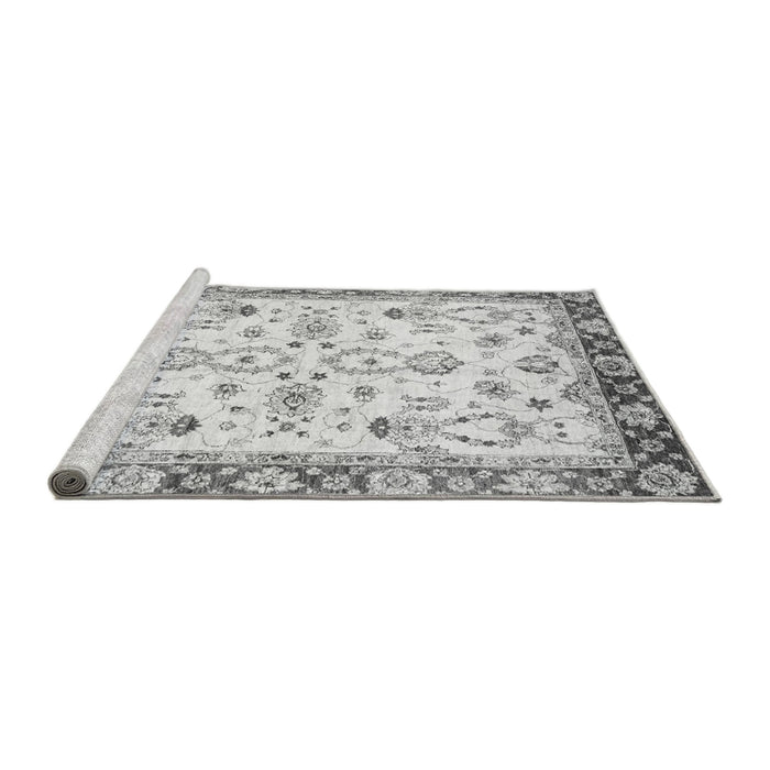Sideview of Machine Washable Oriental Gray Traditional Rug, wshabs2959gry