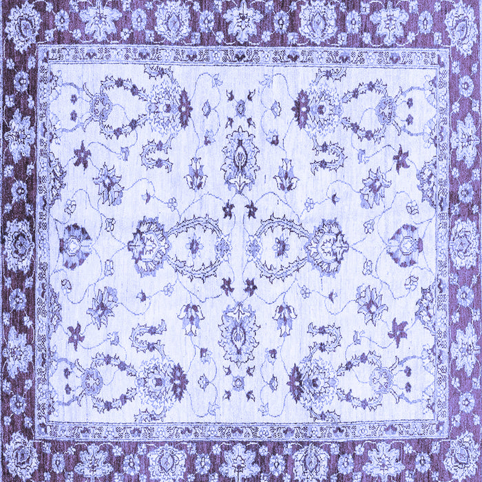 Square Machine Washable Oriental Blue Traditional Rug, wshabs2959blu