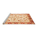 Sideview of Machine Washable Oriental Orange Traditional Area Rugs, wshabs2959org