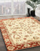 Abstract Orange Oriental Rug in Family Room, abs2959