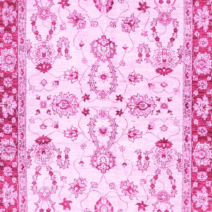 Machine Washable Oriental Pink Traditional Rug, wshabs2959pnk
