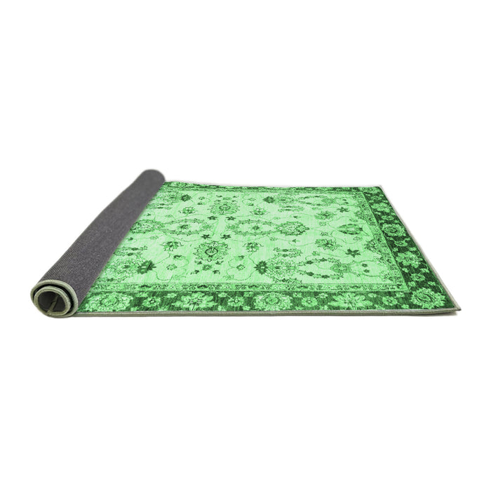 Sideview of Oriental Emerald Green Traditional Rug, abs2959emgrn