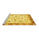 Sideview of Machine Washable Oriental Yellow Traditional Rug, wshabs2959yw