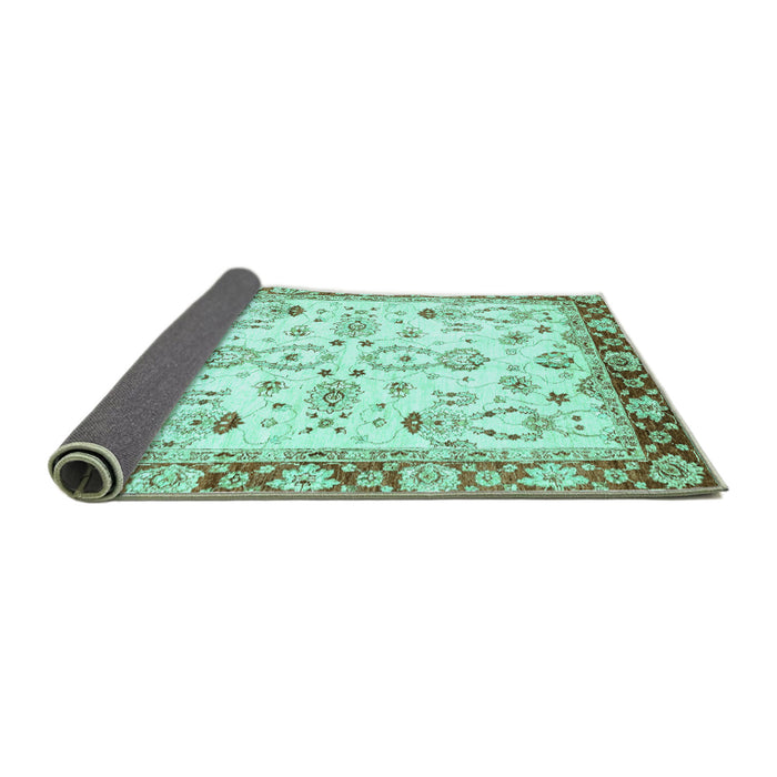 Sideview of Oriental Turquoise Traditional Rug, abs2959turq