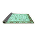 Sideview of Oriental Turquoise Traditional Rug, abs2959turq