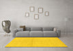 Machine Washable Oriental Yellow Modern Rug in a Living Room, wshabs295yw