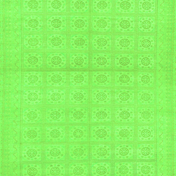 Machine Washable Oriental Green Modern Area Rugs, wshabs295grn