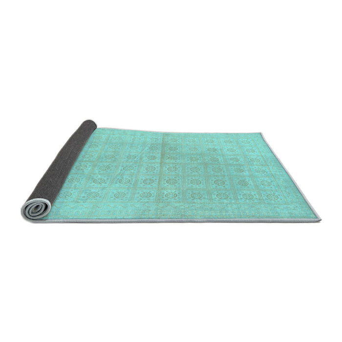 Sideview of Oriental Light Blue Modern Rug, abs295lblu