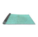 Sideview of Oriental Light Blue Modern Rug, abs295lblu