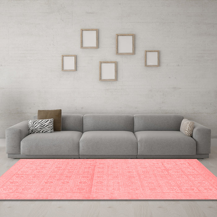 Modern Red Washable Rugs