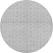 Round Machine Washable Oriental Gray Modern Rug, wshabs295gry