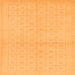 Square Machine Washable Oriental Orange Modern Area Rugs, wshabs295org