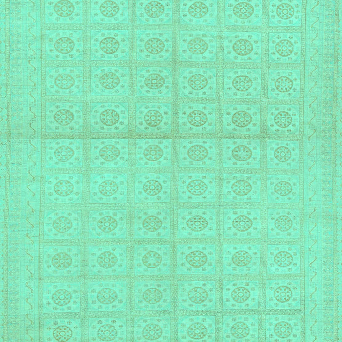Machine Washable Oriental Turquoise Modern Area Rugs, wshabs295turq