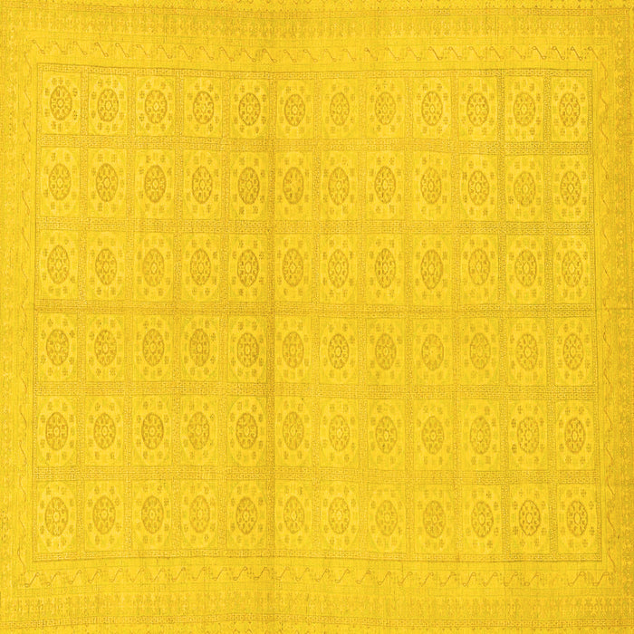 Square Oriental Yellow Modern Rug, abs295yw