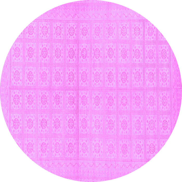 Round Machine Washable Oriental Purple Modern Area Rugs, wshabs295pur