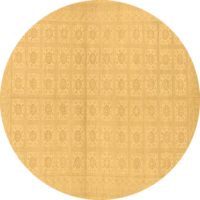 Round Oriental Brown Modern Rug, abs295brn