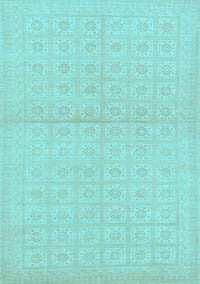 Oriental Light Blue Modern Rug, abs295lblu