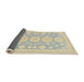 Sideview of Abstract Brown Gold Oriental Rug, abs296