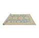 Sideview of Machine Washable Abstract Brown Gold Rug, wshabs296