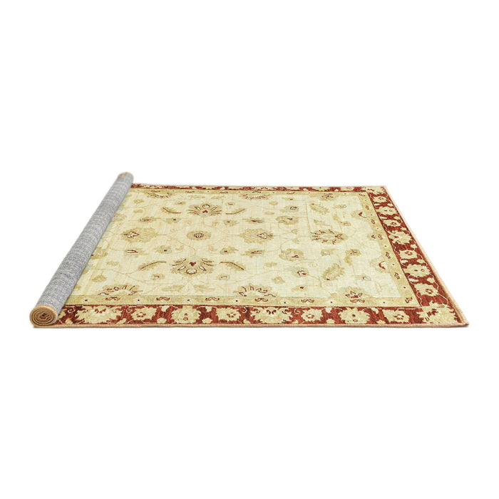 Sideview of Machine Washable Abstract Orange Rug, wshabs2960
