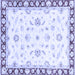 Square Machine Washable Oriental Blue Traditional Rug, wshabs2960blu