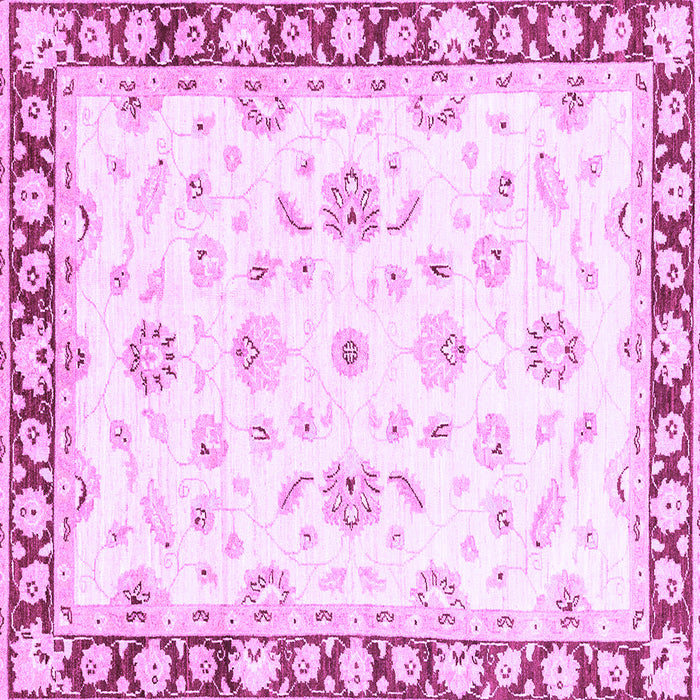Square Machine Washable Oriental Purple Traditional Area Rugs, wshabs2960pur
