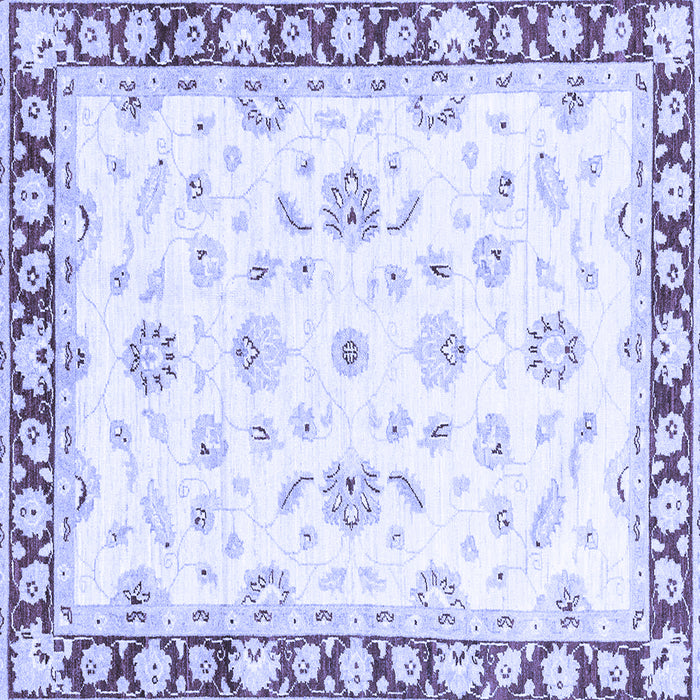 Square Oriental Blue Traditional Rug, abs2960blu