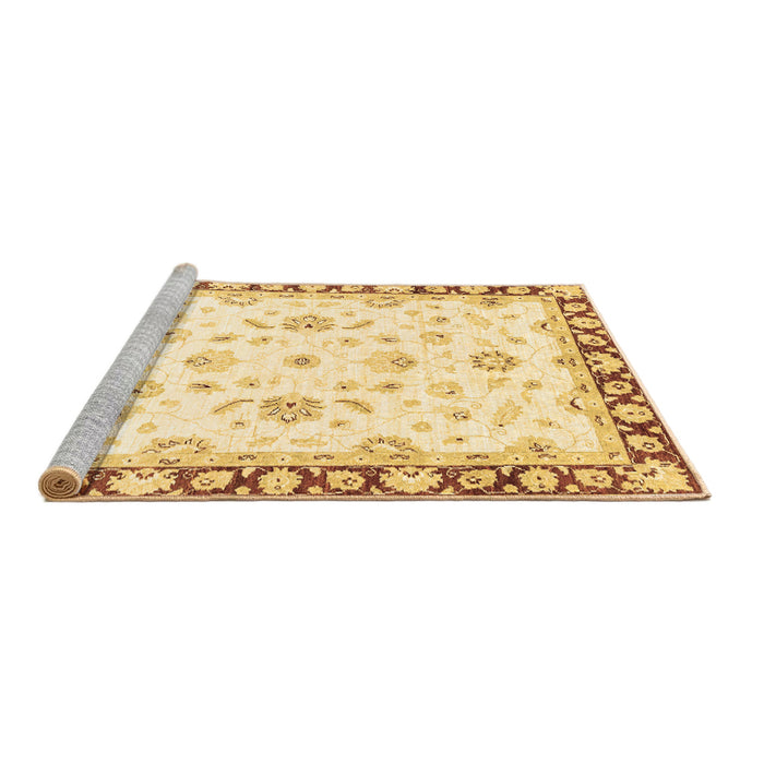 Sideview of Machine Washable Oriental Brown Traditional Rug, wshabs2960brn