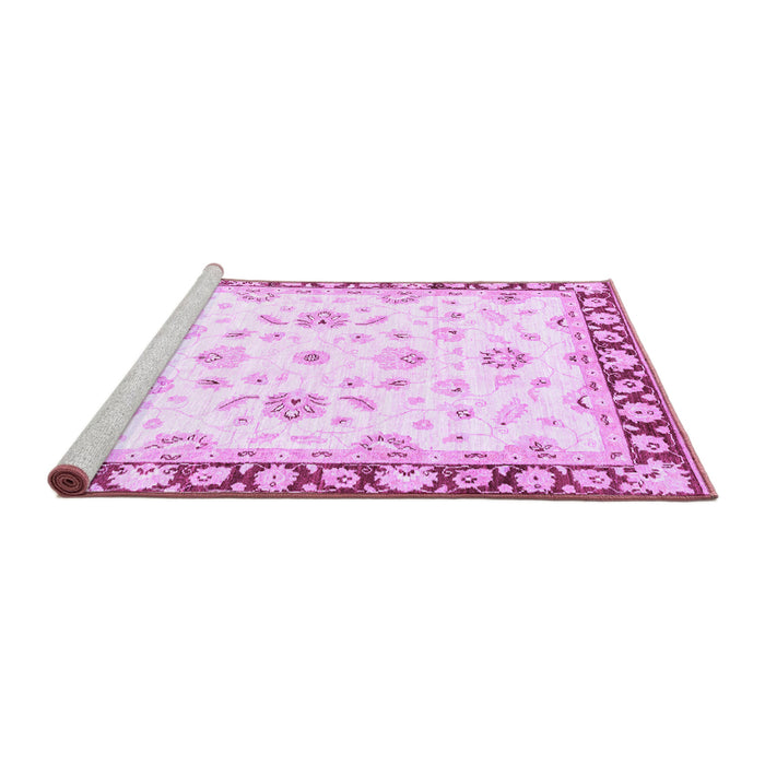 Sideview of Machine Washable Oriental Purple Traditional Area Rugs, wshabs2960pur