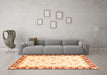 Machine Washable Oriental Orange Traditional Area Rugs in a Living Room, wshabs2960org