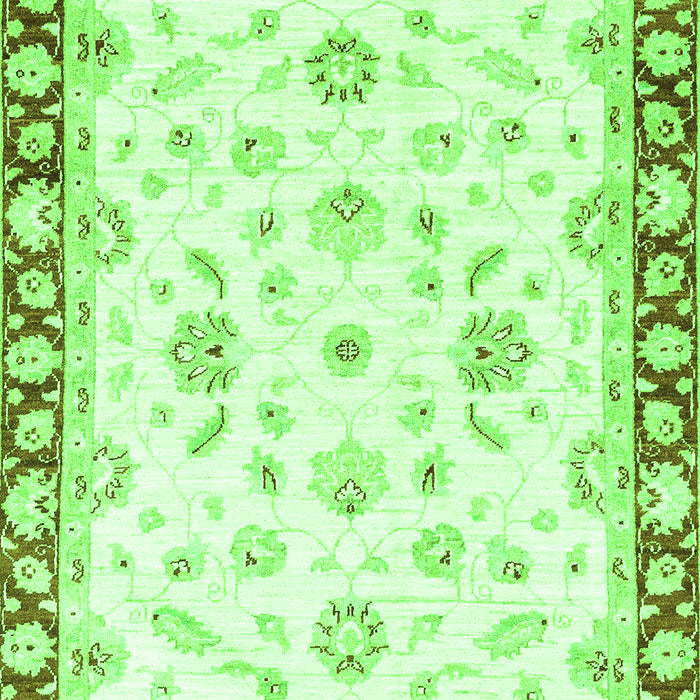 Machine Washable Oriental Green Traditional Area Rugs, wshabs2960grn