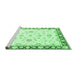 Sideview of Machine Washable Oriental Emerald Green Traditional Area Rugs, wshabs2960emgrn