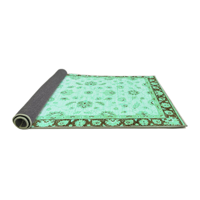 Sideview of Oriental Turquoise Traditional Rug, abs2960turq