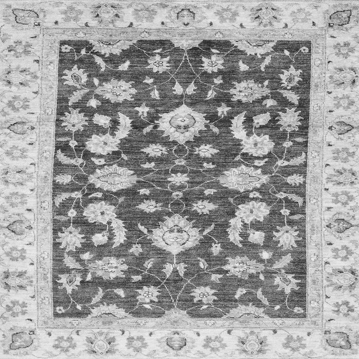 Square Machine Washable Oriental Gray Traditional Rug, wshabs2961gry