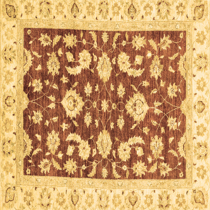 Square Oriental Brown Traditional Rug, abs2961brn