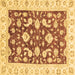 Square Oriental Brown Traditional Rug, abs2961brn