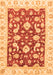 Machine Washable Oriental Orange Traditional Area Rugs, wshabs2961org