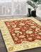 Abstract Orange Red Oriental Rug in Family Room, abs2961