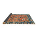 Sideview of Abstract Camel Brown Oriental Rug, abs2962