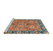 Sideview of Machine Washable Abstract Camel Brown Rug, wshabs2962